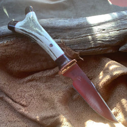 132-21 Antler “Y” with Cane Tip Drop Point Utility