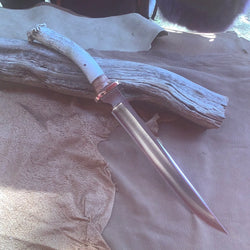 14-21 Extra Long Carver w/ Deer Antler Crown Handle