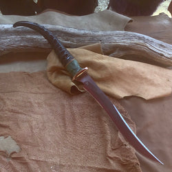 12-21 Springbok Horn w/ Green Spalted Maple Burl Handle