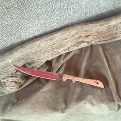 75-21 Stabilized Quilted Maple, Narrow Clip Point Carver