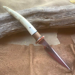 38-21 Elk Antler Tip Narrow Drop Point Utility