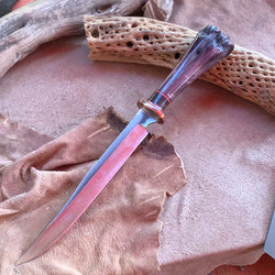 146-21 Deer Antler Crown Medium Drop Point