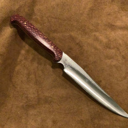 155-22 Stabilized Red Dyed Silky Oak Carver