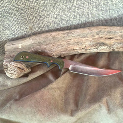 67-21 Stabilized Green Dyed Mahogany Medium Clip Point Utility