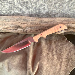 70-21 Stabilized Quilted Maple, Drop Point Utility