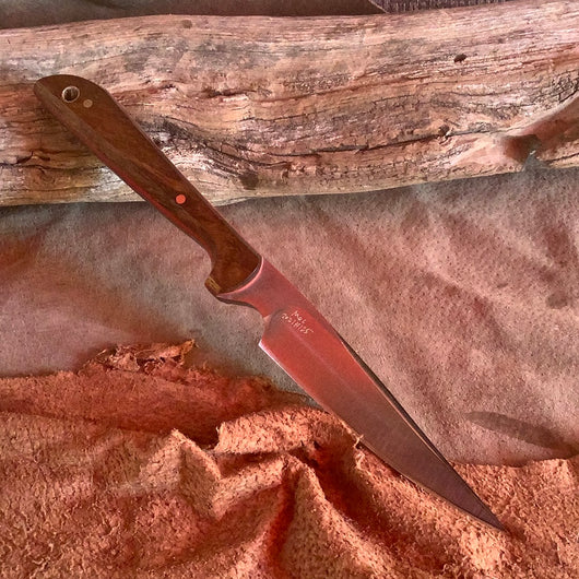 125-21 Stabilized Yellow Dyed Spalted Maple Drop Point Utility