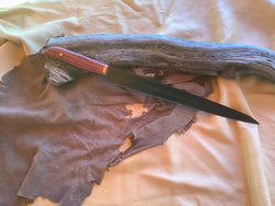 26-22 Stabilized Red Dyed Spaghetti Oak, Kitchen, Extra Long Carver